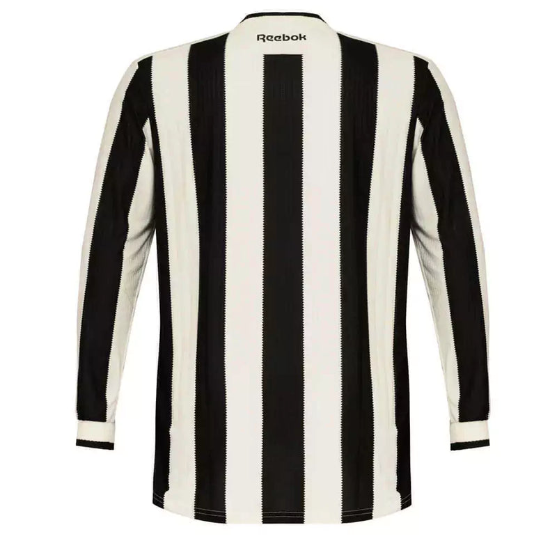 Camisa Botafogo Home I 24/25 - Rebook Torcedor Masculina Manga Longa - Preto e Branco