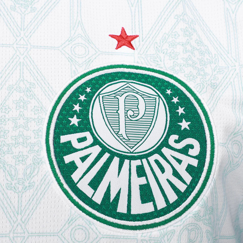  Escudo bordado da Camisa Palmeiras Away 25/26 – Detalhes premium do uniforme oficial