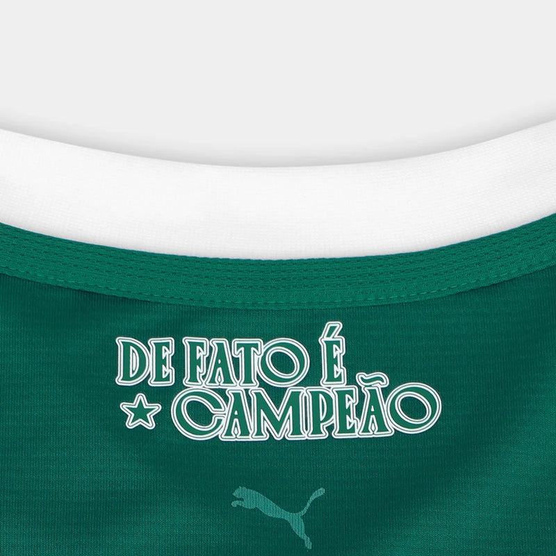  Tecido DryCell da Camisa Palmeiras Home 25/26 Torcedor Puma, garantindo respirabilidade e conforto.