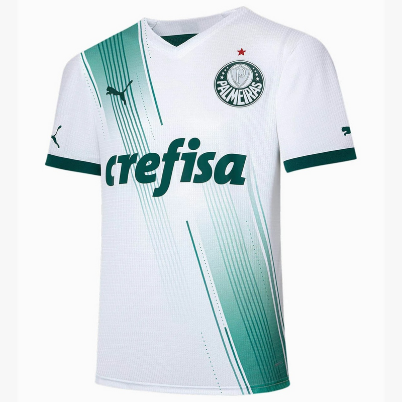 camisa-palmeiras-verde-away-fora-reserva-23-24-puma-torcedor-fan-versao-masculino-masculina-crefisa-oficial-branca-branco