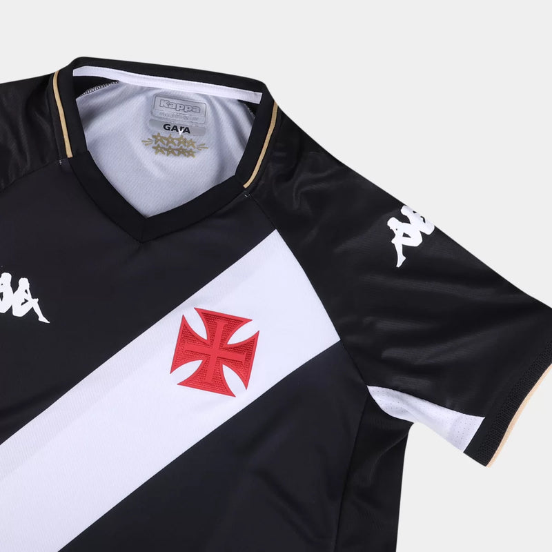 camisa-vasco-versão-torcedor-fan-preta-preto-branco-branca-faixa-cruz-kappa-23-24-home-casa-1-i-titular-