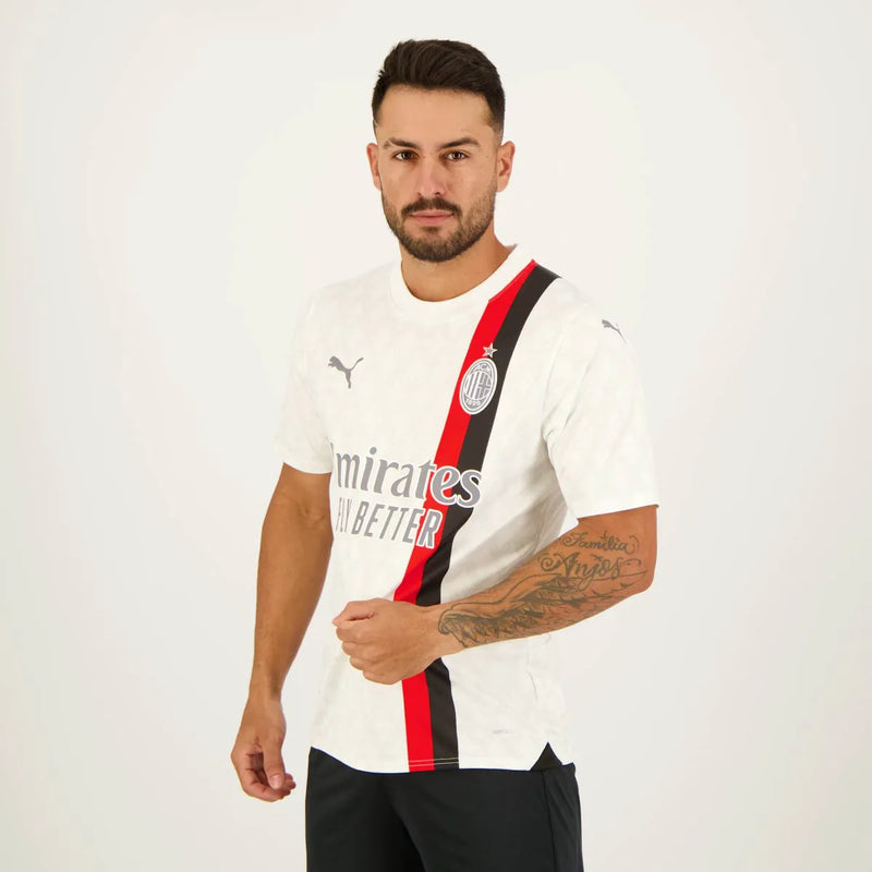 Camisa Milan Away  23/24 - Puma Torcedor Masculina - Branca