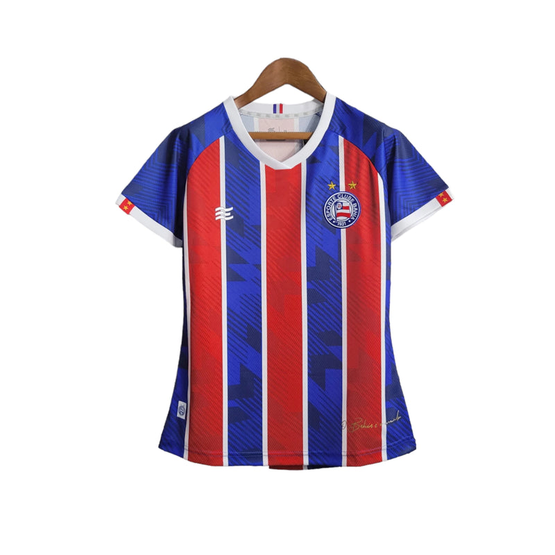 Camisa Bahia Away II 23/24 Torcedor Feminina - Azul e Vermelho