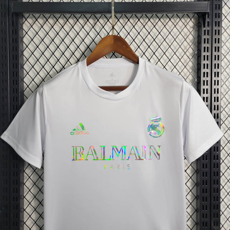 Camisa Real Madrid Ed Especial Balmain Branca 23/24 - Adidas Torcedor Masculina