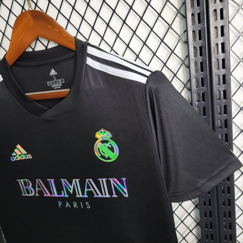 Camisa Real Madrid Ed Especial Balmain Preta 23/24 - Adidas Torcedor Masculina