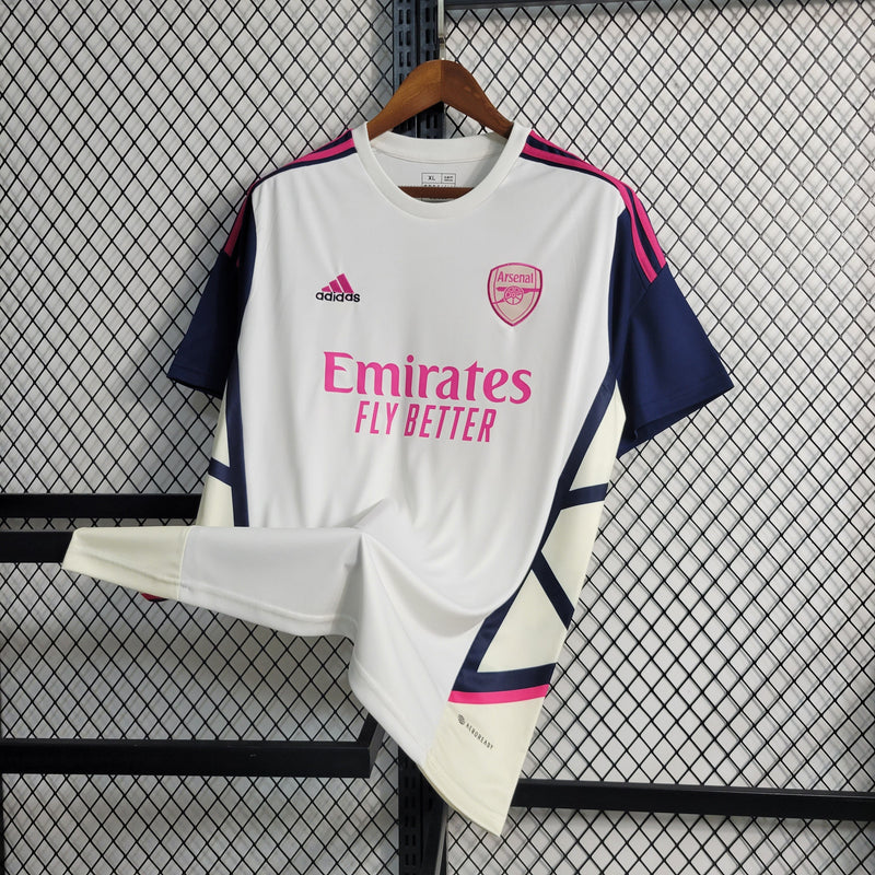 Camisa Arsenal Treino Branco 23/24 - Adidas Torcedor Masculina