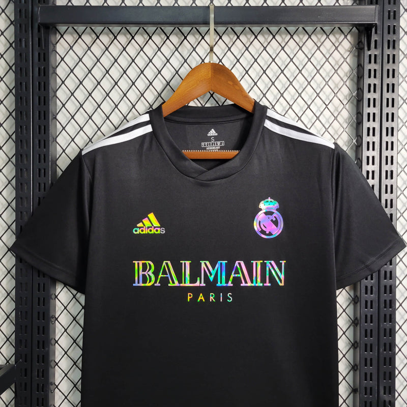 Camisa Real Madrid Ed Especial Balmain Preta 23/24 - Adidas Torcedor Masculina