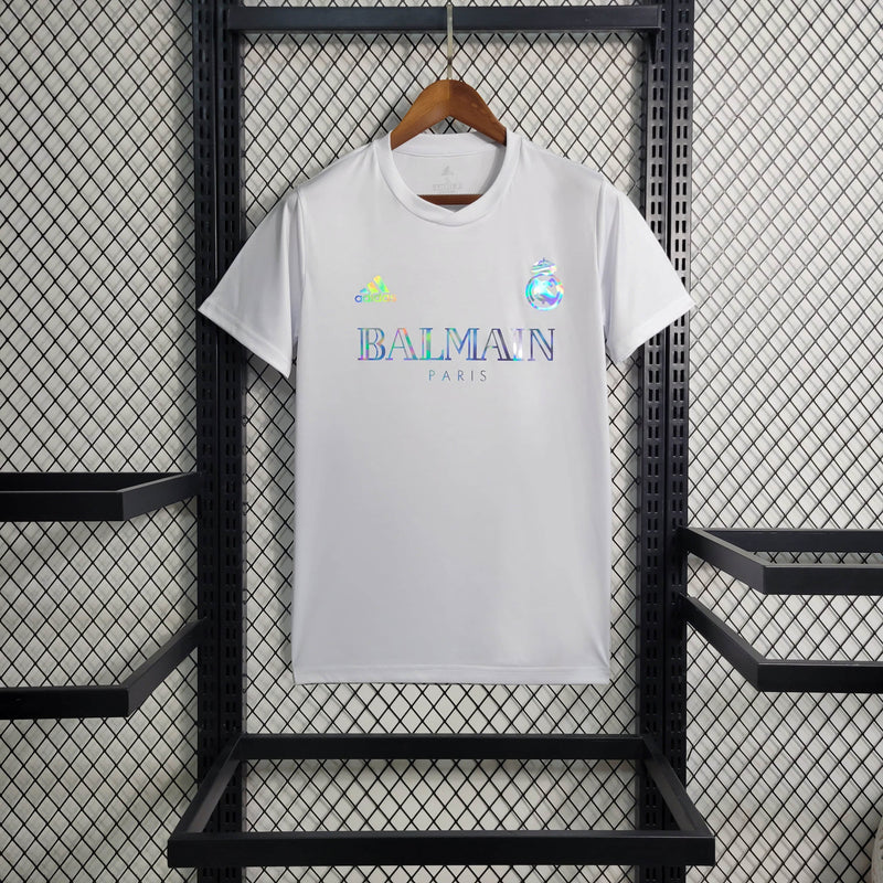 Camisa Real Madrid Ed Especial Balmain Branca 23/24 - Adidas Torcedor Masculina