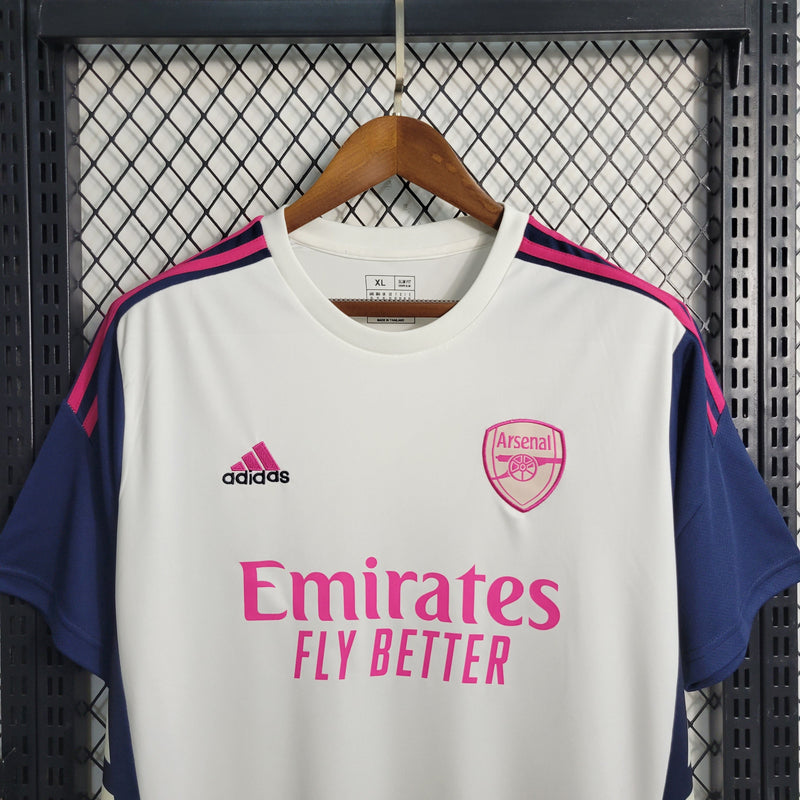 Camisa Arsenal Treino Branco 23/24 - Adidas Torcedor Masculina