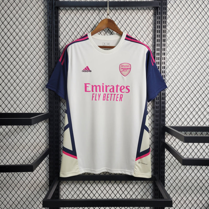 Camisa Arsenal Treino Branco 23/24 - Adidas Torcedor Masculina